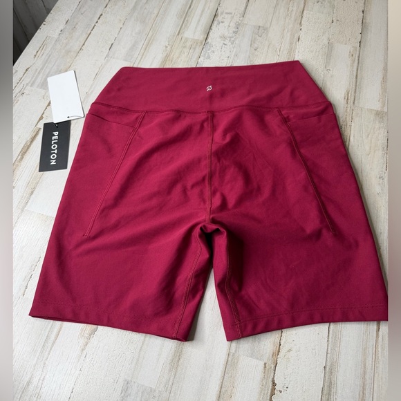 Peloton Women's Deep Red Bike Shorts - Picture 2 of 4